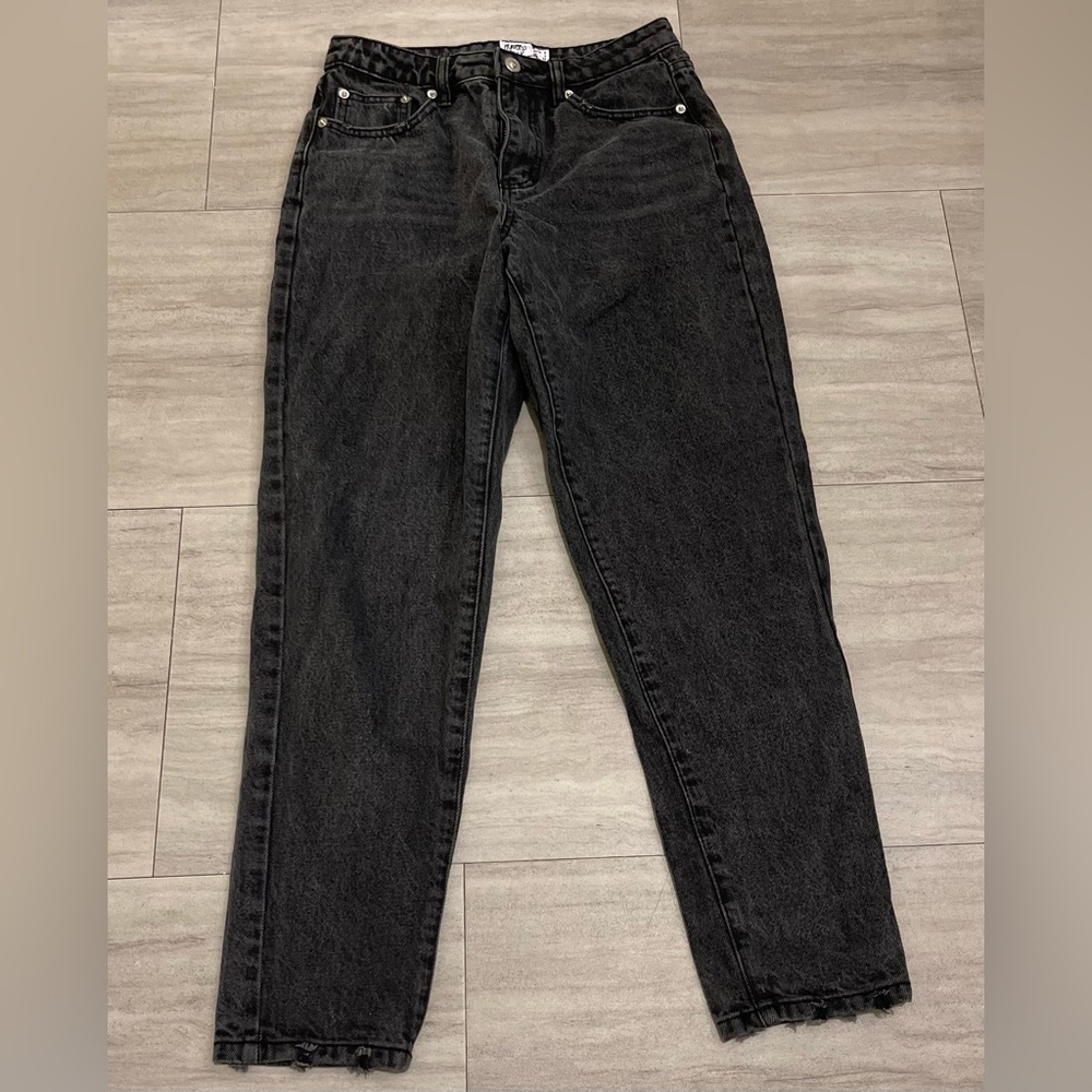 Princess Polly Straight Leg Black Jeans